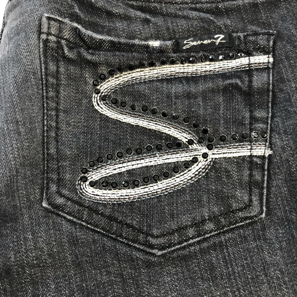 Seven7, Black Flare Jeans, Size 28 - Picture 8 of 16
